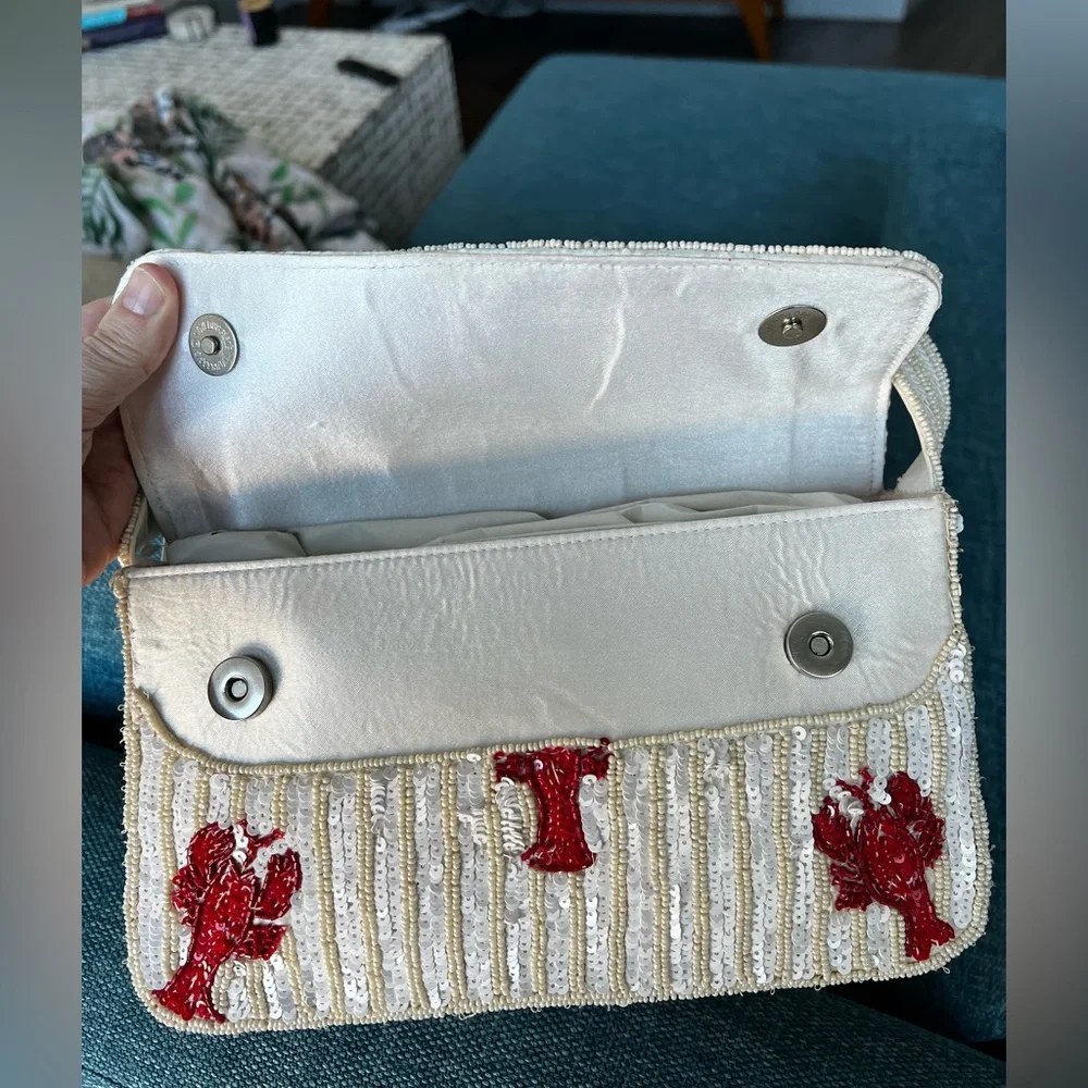 NWT Made in India Beaded Lobster Bag - Picture 9 of 9